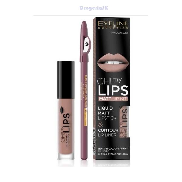 EVELINE - OH!my LIPS matný rúž+ceruzka 08 Love Rose