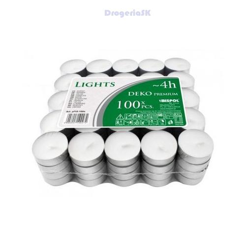 BISPOL - čajová sviečka LIGHTS 100ks