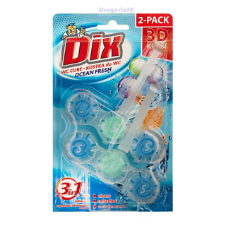 DIX WC kocka 3D DUO 3v1 2x40g - Ocean Fresh